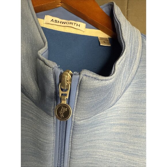 Mens Blue Ashworth Weather System Lined Waterproof Vest Size Large - Picture 5 of 7